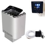 XQZMZSCP Home Sauna,Sauna Heater 3-9 Kw 30 to 110 °C Overheating Protection Thermostat Sauna Heater Electric Sauna Stove Wet&Dry (4.5KW)