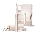 Philips Sonicare DiamondClean Prestige 9900 - Sonic Electric Toothbrush with 1x A3 Premium All-in-One Brush Head and Charging Case in Champagne (Model HX9992/11)