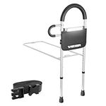 WISDEER Bed Rails for Elderly Adults Safety - with Motion Sensor Light & Storage Pouch, Assist Bar for Seniors,Bed Rails for King Queen Twin Size Bed,Beside Guard Rails for Elderly Assistance