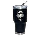 Mack Depot: Pickleball Stainless Steel Tumbler Cup Travel Mug Dink Off 30oz with lid, straw and straw cleaner Fun Gift!