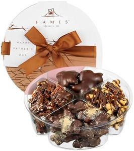 Nut Clusters Chocolate Gift Box - Assorted Variety of Caramel Brittles, Pecan Patties, Almond, Cashew Clusters, Kosher - Dairy Free Nuts and Chocolate Gift Basket - Happy Birthday Chocolate Gift Box
