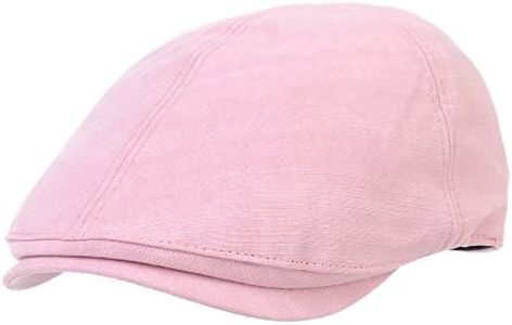WITHMOONS Simple Newsboy Hat Flat Cap SL3026 (Pink)