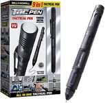 Bell+Howell Tac Pen Deluxe Brighter LED Flashlight 9-in-1 Aluminum Casing Tactical Pen 7” Military-Grade Multitool Pen Escape Tool - Whistle Bottle Opener Screwdriver Replaceable Ink As Seen On TV