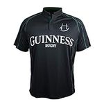 Guinness Black and Green Short Sleeve Rugby Jersey, Black & Green, Large