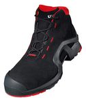 Uvex 1 X-Tended Support Work Boots - Safety Boots S3 SRC ESD - Red-Black - Size 9