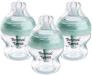 Tommee Tippee Advanced Anti-Colic Baby Bottles for 0m+, Pack of 3 150ml Baby Bottles, with Slow Flow Breast-Like Teat for a Natural Latch, Self-Sterilising and BPA Free, Baby Feeding Essentials