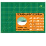 ArtAt Self Healing Cutting Mat: 24 x 36 inch Green Large 5-Ply Double-Sided Durable Non-Slip PVC Cutting Mat for Sewing Quilting Scrapbooking Art & Crafts projects…