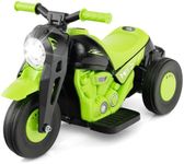 Maxmass Kids Electric Motorbike, 6V Battery Powered Motorcycle with Bubble Maker, LED Headlights, Music, Forward/Stop/Reverse Function, 3 Wheels, Children Ride on Motor Bike for Boys Girls (Green)