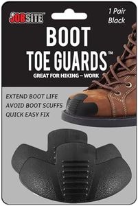 JobSite Boot Toe Guards - Shoe Toe Protector Guards Against Scratches and Hides Existing Damage - Black - 2 Pairs