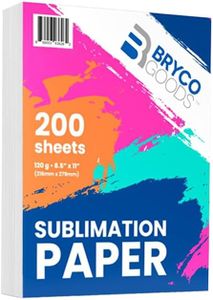 BRYCO White Sublimation Paper 8.5" x 11" - Heat Transfer Paper for Tumblers, Mugs, and Fabrics - Compatible with Inkjet Printers for Sublimation Printing - 120 g with 200 Sublimation Sheets