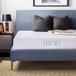 LUCID 10 Inch Gel Memory Foam Mattress - Medium Feel - CertiPUR-US Certified - 10-Year Warranty - Queen