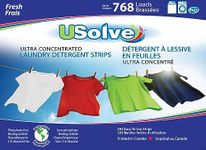 USolve Laundry Detergent Strips/Sheets, Hypoallergenic For Sensitive Skin, Eco-Friendly, Ultra Concentrated Super Bundle (384 Count/up to 762 Loads), Fresh Scent.