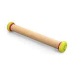 Joseph Joseph PrecisionPin - Rolling Pin with adjustable pastry thickness, Baking and dough rollers, Beech Wood, Multicolour