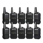 Retevis RT15 Two Way Radios Rechargeable VOX Mini Walkie Talkies Handheld 2 Way Radio (10 Pack)