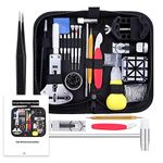 YongNuo Watch Repair Kit,151 pcs Watch Tool Kit,Watch Band Tool Kit,Watch Battery Replacement Tool Kit, Watch Back Remover Tool, Spring Bar Tool with black Carrying Case And Instruction for use