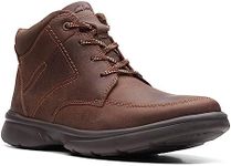 Clarks Men's Bradley Mid Oxford Boot, Brown Tumbled Leather, 10.5