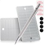 CONDOLD Steel Bitcoin Wallet Kit Includes 2 Pieces Crypto Seed Storage Steel Plates and 1 Pieces Engraving Pen for Private Keys Supports up to 24 Words with Uniquely Labeled and Button (1 Set)