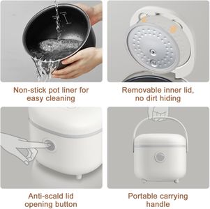 Bear 4-Cup Multifunction Rice Cooker – White