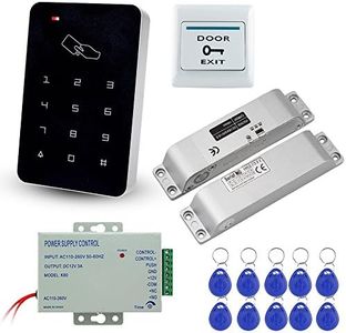 LIBO - Sistema di controllo accesso RFID, 125 KHz, con serratura elettronica DC12V, alimentatore K80 3A, 10 carte d'identità