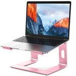 BESIGN LS03 Aluminum Laptop Stand, Ergonomic Detachable Computer Stand, Riser Holder Notebook Stand Compatible with Air, Pro, Dell, HP, Lenovo More 10-15.6" Laptops, Pink