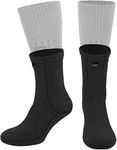 281Z Hiking Warm Liners Boot Socks - Military Tactical Outdoor Sport - Polartec Fleece Winter Socks (X-Large, Black)