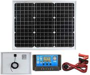 LOWENERGIE 30W Mono Solar Panel Battery Charging Kit with Charger Controller For Caravans, Motorhomes, Boats & Any Flat Surface. K1
