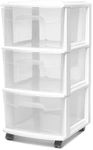 HOMZ 3-Drawer Storage Cart, Plastic