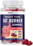 Night Time Fat Burner Gummies with Zero Sugar for Sleep & Weight Loss Support | Hunger Suppressant & Metabolism Booster, Shred Belly Fat While You Sleep | Diet Supplement for Women & Men | 60 Ct.