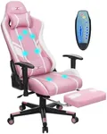 Douxlife 7-Point Massage Gaming Chair, 175° Gaming Recliner with Footrest Ergonomic Computer Gaming Office Chair High Back Video Game Chair with Lumbar Support, Upgraded Version Pink
