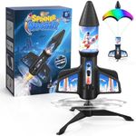 ZeroPhear Rocket Launcher for Kids, 200 ft Self Launching Motorized Rocket Toy with LED and Safety Parachute Land, 2-Altitude Launch, USB Rechargeable, Outdoor Toys Gift for Boys Ages 8-13
