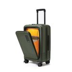 MOKOBARA The Cabin Pro Cabin Polycarbonate Cabin Size 8 Wheel Trolly Luggage Hardsided Suitcase with Built in TSA Lock (Seaweed Green 2.0)