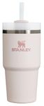 Stanley Quencher H2.0 FlowState Stainless Steel Vacuum Insulated Tumbler with Lid and Straw for Water, Iced Tea or Coffee, Smoothie and More, Rose Quartz 2.0, 20 oz / 0.59 L