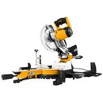 JCB 254mm Sliding Mitre Saw with Laser Guide & Dust Collection Feature, Bevel 90-45 Degrees & Soft Grip Handle, 5000rpm, 3 Year Warranty