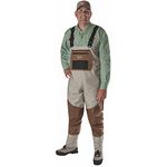 CADDIS Men's Attractive 2-Tone Tauped Deluxe Breathable Stocking Foot Wader, Large Short Stout(Does NOT Include Boots)