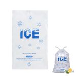 Belinlen 200 Pack 3lb. Plastic Drawstring Ice Bags 9 x 15.5 Inch Heavy-Duty Plastic Ice Bags with Plastic Draw String (2mil Thickness)