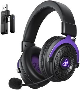 EKSA E900WT Wireless Gaming Headset for PC Ps5 Ps4, 2.4 Ghz USB&Type-C Gaming Headphones with Microphone, 30ms Latency, 80H Battery Bluetooth Headphones for Switch, Laptop, Mobile, Mac