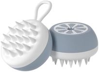 Silicone Pet Bath Brush, Pet Grooming Massage Comb for Cats and Dogs, Beauty Cleaning (Grey massage head)