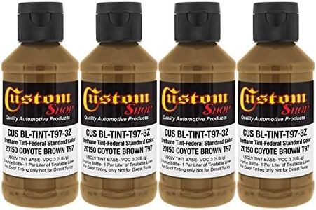 Custom Coat Camouflage Series 3 Ounce (Coyote Brown Federal Standard Color #20150) - Pack of 4 - Urethane Tint Concentrate for Tinting Truck Bed Liner Coatings - Epoxy Resin
