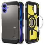 Spigen Case for iPhone 16 Case, Tough Armor (AI) MagFit Designed for Apple iPhone 16 - Gunmetal