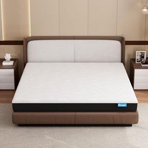 Dreamz Queen Mattress, Hybrid Mattress with Blue Gel Memory Foam, High Density Foam Layer, Medium Firm, Premium Comfort, Breathable Top, Antibacterial & Removable Cover 20CM Thickness