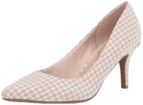 LifeStride Women's Sevyn Pump, Natural Gingham, 9.5 Wide