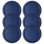 Replacement Lid for Pyrex 5" Storage Plastic Cover 2 Cup Bowl Dish 7200-PC Blue (6-Pack)