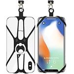 Kinizuxi 2 Packs Cell Phone Lanyard Crossbody with Adjustable Neck Strap and Phone Ring Grip,Universal Smartphone Lanyard for iPhone Lanyards for Around The Neck Compatible with Most Smartphones