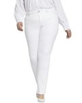 NYDJ Women's Plus Size Marilyn Straight Ankle Jeans | Slimming & Flattering Fit, Optic White, 16 Plus