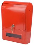 RIYA ENTERPRISES Iron Letter Box Red (9.5 inch x 4.5 inch x 13 inch, RE30)