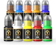 Ambition Tattoo Ink Kit 10 Mixed 1/2 oz(15ml) Bottles Color Professional Pigment Set Supply for Beginners and Pro Artists