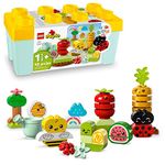 LEGO DUPLO My First Organic Garden Brick Box 10984, Stacking Toys for Babies and Toddlers 1.5+ Years Old, Learning Toy with Ladybug, Bumblebee, Fruit & Veg, Sensory Toy for Kids