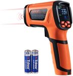 VEVOR Infrared Thermometer, -40°F~2732°F Dual Laser Temperature Gun Non-Contact, Handheld IR Heat Temperature Gun & Adjustable Emissivity for Metal Smelting/Cooking/Pizza Oven/Engine (Not for Human)
