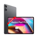 Redmi Pad Pro 5G |Snapdragon 7s Gen 2|30.7cm(12.1") Tablet|33+ Days Standby| 10000mAh|HyperOS|8GB, 256GB|Quad Speakers |Wi-Fi 6 + 5G |Graphite Grey