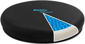 Sojoy iGelComfort Deluxe Gel Swivel Seat Cushion Featured with Memory Foam (15.5X15.5X2.5)…